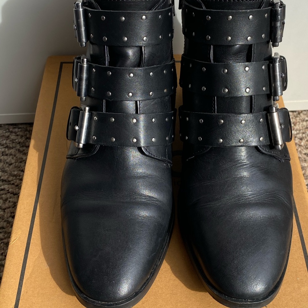 ASOS ASHLEIGH Leather Studded Ankle Boots - Picture 5 of 6